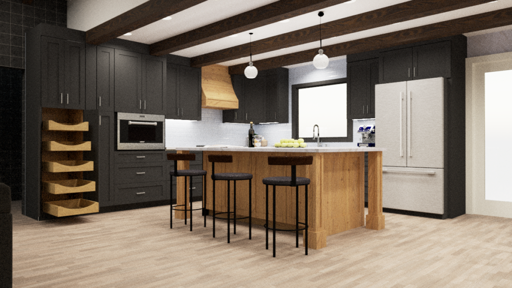 Bold Dark Charcoal cabinet colors